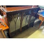 An early 20th century George III style mahogany bookcase, width 132cm, depth 29cm, height 108cm