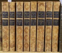° ° Smollett, Tobias - The History of England, 5 vols (in 8), 8vo, half calf, London, 1822