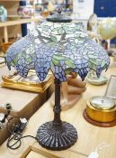 A Tiffany style table lamp, 72cms high