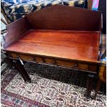 An early Victorian mahogany washstand, width 107cm, depth 56cm, height 109cm