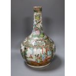 A Satsuma bottle neck vase, 33cm tall
