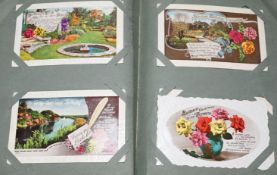 Two postcard album and contents
