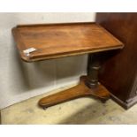 A Victorian Carter's Patent mahogany adjustable reading table, width 80cm