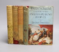 ° ° Churchill, Winston Spencer - A History of the English-Speaking Peoples, 1st edition, 4 vols, red
