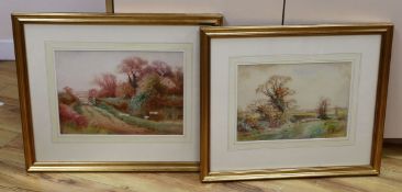 Henry John Sylvester Stannard (19870-1951), two watercolours, 'Changing Pastures' and 'Going to