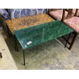 Two mid century rectangular coffee tables, larger width 92cm, depth 46cm, height 40cm