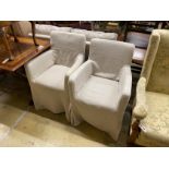 A pair of Oka linen 'Atherton' dining chairs