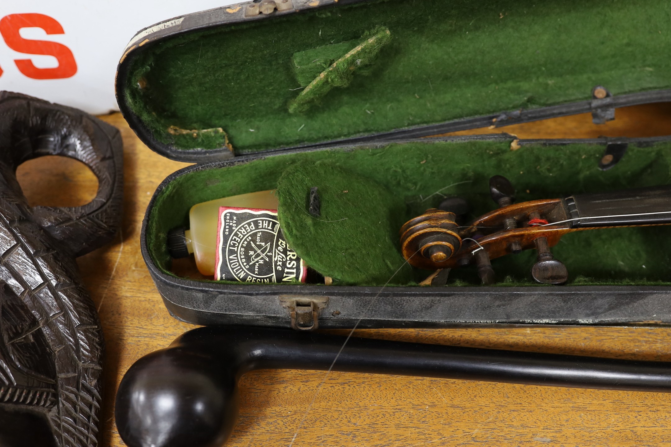 A 19th century cased violin, possibly John Walker - Image 3 of 4