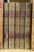 ° ° Byron, George Gordon Noel, Lord - Works, 5 vols, 8vo, gilt panelled green calf, contemporary ink