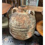 An amphora terracotta oil jar, height 90cm