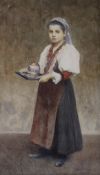 Thomas Frederick Mason Sheard (1866–1921), watercolour, 'The Little Maid', signed and dated 1895