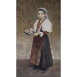 Thomas Frederick Mason Sheard (1866–1921), watercolour, 'The Little Maid', signed and dated 1895