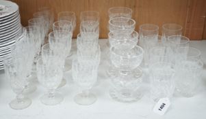 A collection of Waterford Colleen pattern drinking glasses
