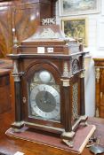 Barwise of London, a mahogany brass mounted bracket clock, 63 cms high