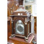 Barwise of London, a mahogany brass mounted bracket clock, 63 cms high