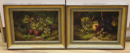 William Hardy Smith (19th C.), pair of oils on canvas, Still life of fruit and nuts, signed and