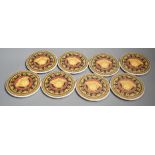 Rosenthal for Versace. A Medusa pattern set of eight coasters, 9cm