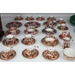 Derby and Royal Crown Derby Imari pattern coffee and tea wares and other manufacturers