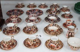 Derby and Royal Crown Derby Imari pattern coffee and tea wares and other manufacturers