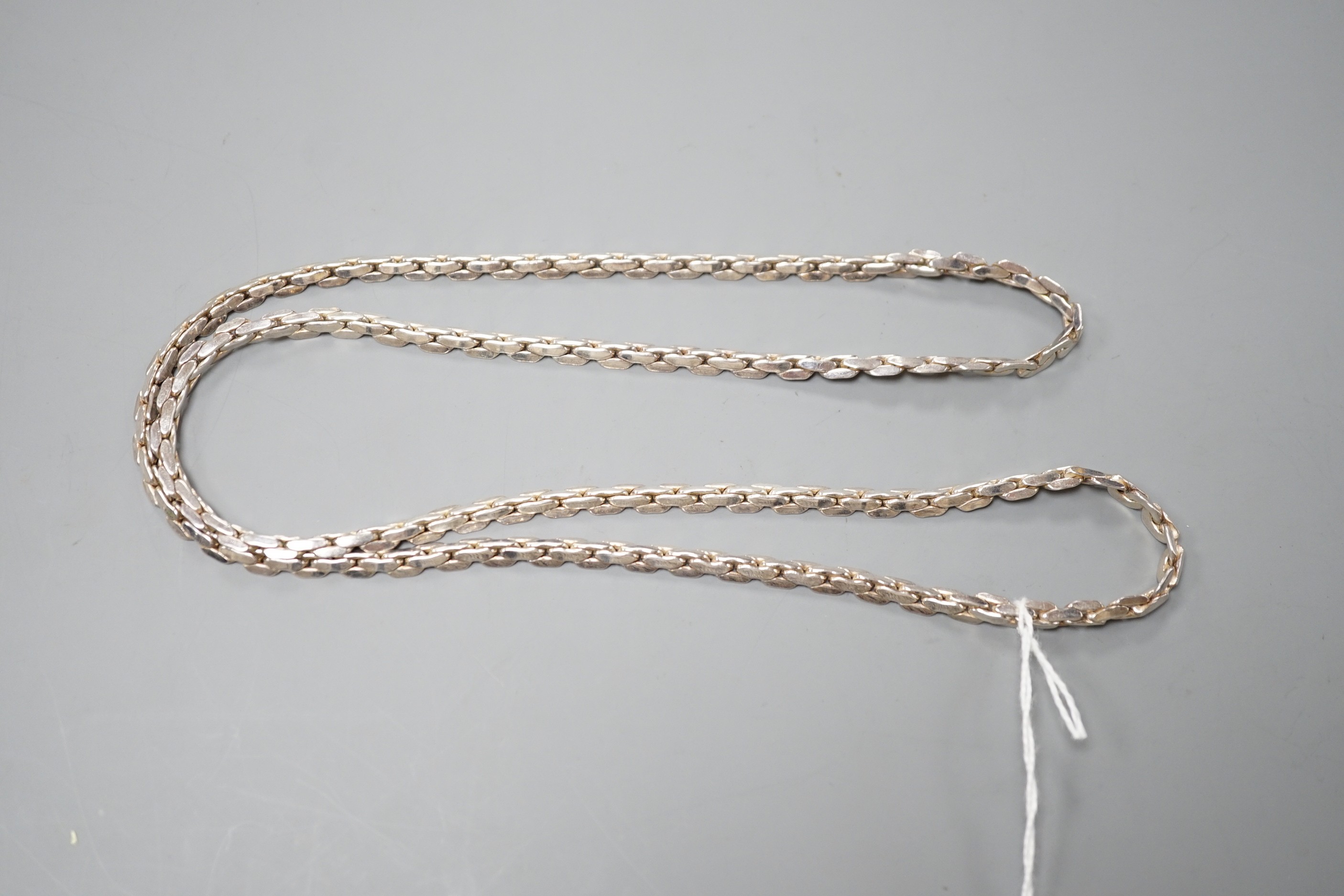 A modern Tiffany & Co sterling interwoven link necklace, 72cm. - Image 3 of 3