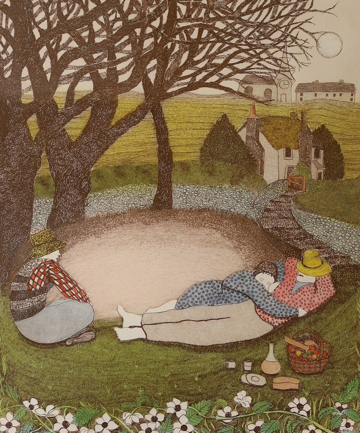 Gillian Lawson (1936-), two limited edition etchings, "The Picnic" and "Sunday Afternoon", signed in - Image 3 of 3