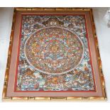 A Nepalese Mandala Thangka, framed. 42x31cm excl frame.