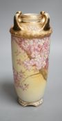 A Noritake floral vase, 23.5cm high