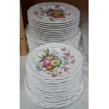 A floral decorated Spode part dinner service