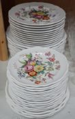 A floral decorated Spode part dinner service