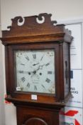 An early 19th century oak eight day longcase clock marked Symonds of Reepham, height 208cm