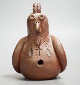 A French pottery novelty whistle modelled as a rooster, stamped M-DUPONT LA BORNE CHER. 12.5cm long