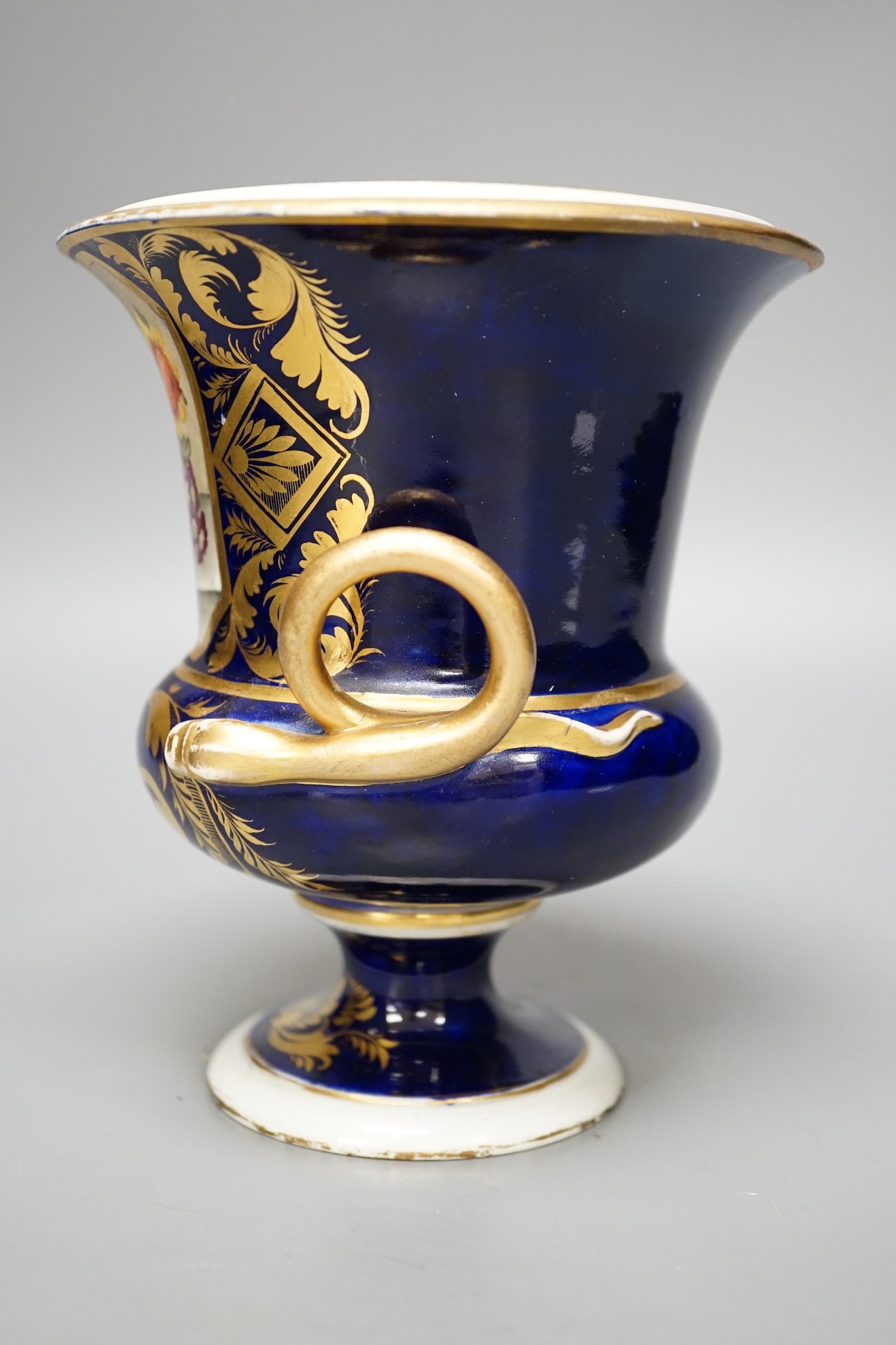 An early 19th century Derby two handled vase. 16cm high - Image 4 of 6