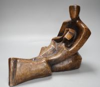 Diane L. Rogoff - a limited edition bronzed resin abstract sculpture. 25cm high
