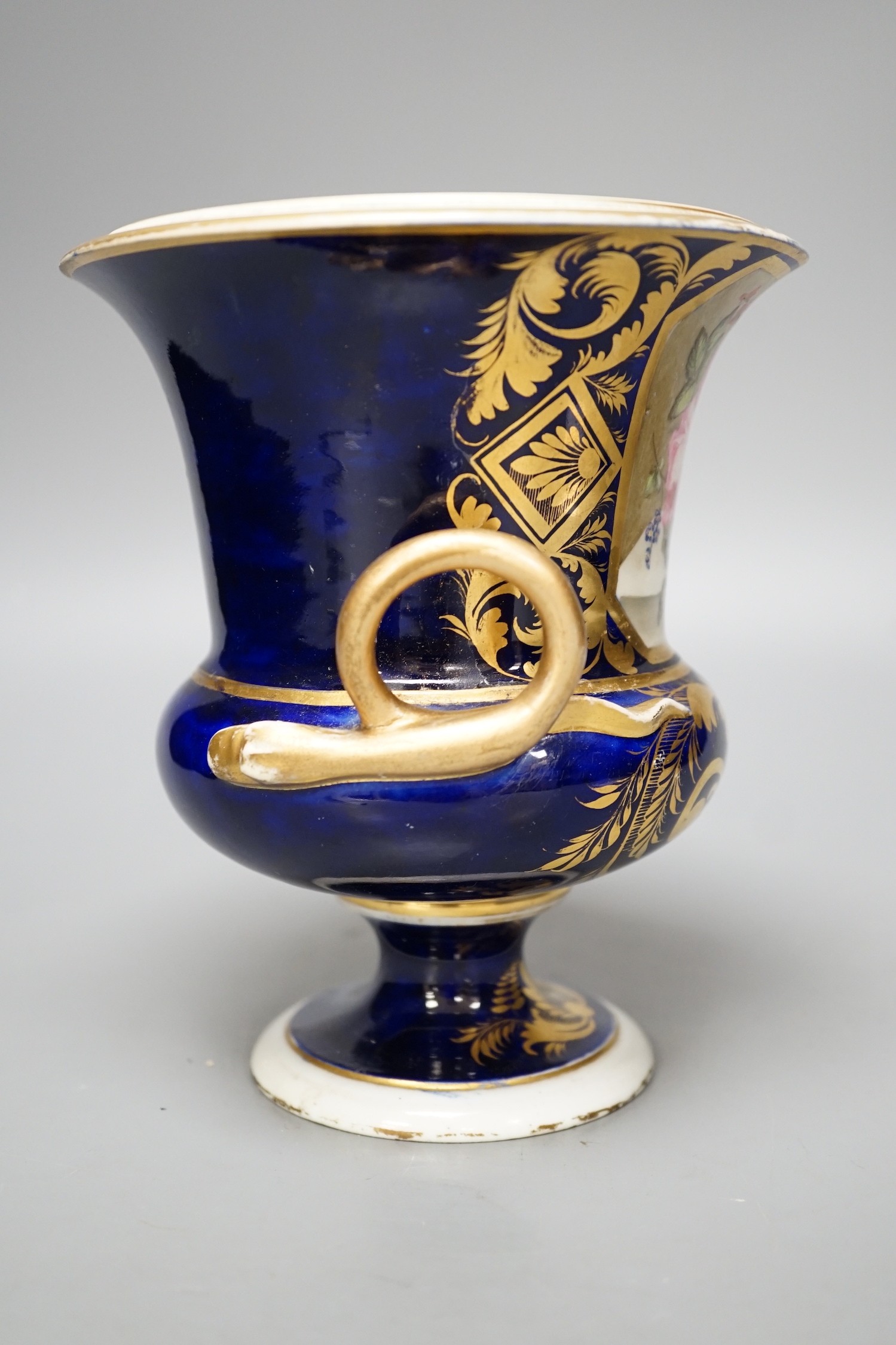An early 19th century Derby two handled vase. 16cm high - Image 2 of 6