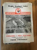 A collection of approximately 58 international and domestic Rugby Football Union programmes 1936