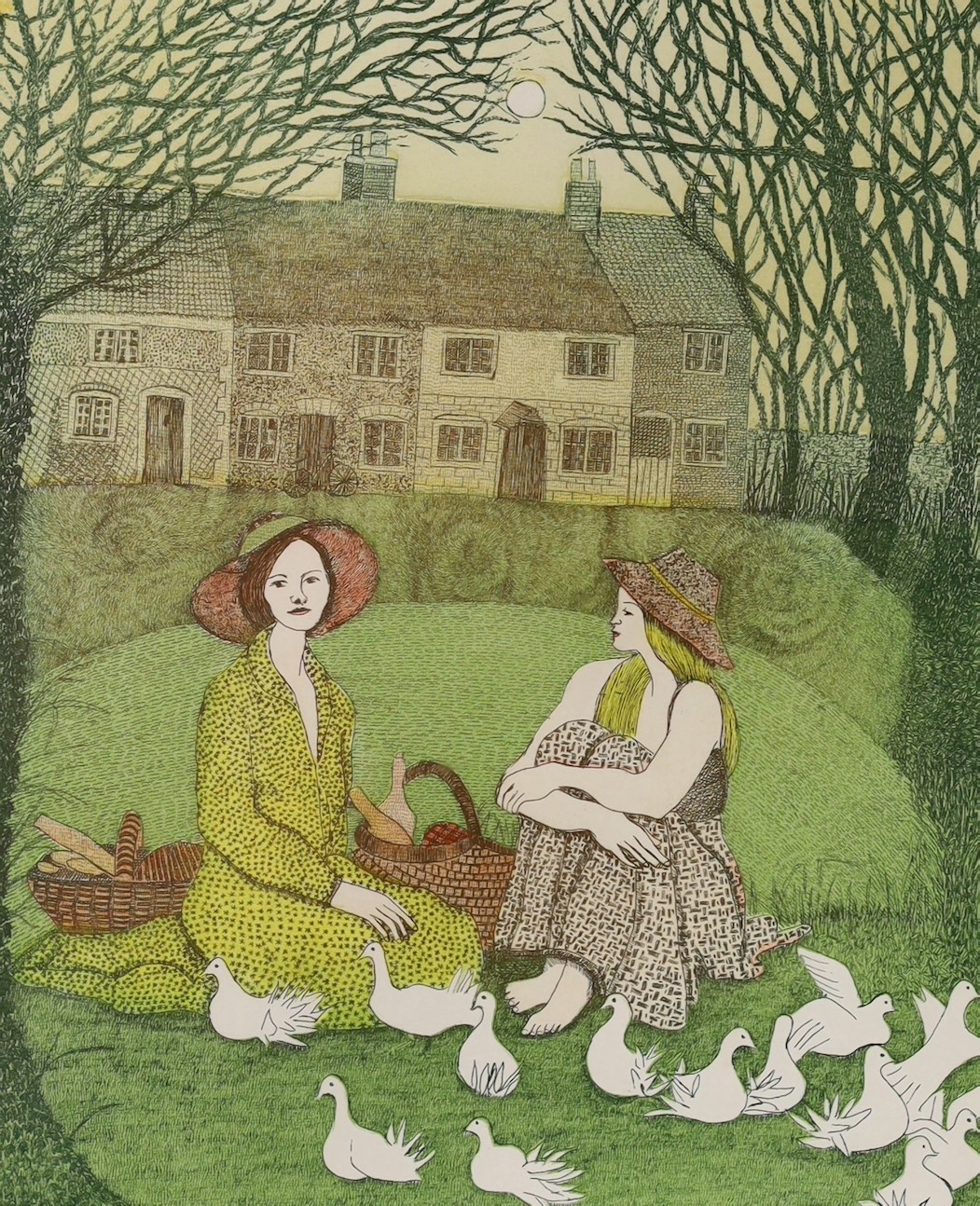 Gillian Lawson (1936-), two limited edition etchings, "The Picnic" and "Sunday Afternoon", signed in - Image 2 of 3