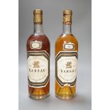 Two bottles of 1957 Barsac Grand Vin Bordeaux,