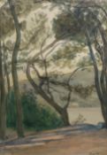 Robert Anning Bell (1863-1933), watercolour, 'Cap Ferrat', signed, 36 x 26cm