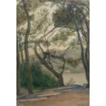 Robert Anning Bell (1863-1933), watercolour, 'Cap Ferrat', signed, 36 x 26cm