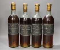 Four bottles of 1947 Chateau Guirard