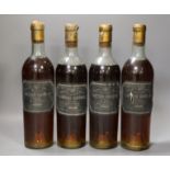 Four bottles of 1947 Chateau Guirard