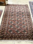Two Bokhara red ground rugs, larger 180 x 125cm