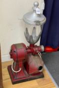 A Hobart electric coffee grinder, height 84cm