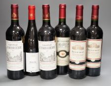 6 bottles of wine including 2 bottles of Chateau L’Ombriere 2017, 2 bottles of Richaumont Bordeaux