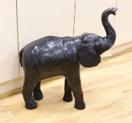 A Liberty style large leather model of an elephant, 68cm