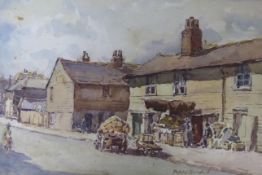 Percy Rendell (1872-1955), watercolour, 'Pump Pail, Croydon', signed, 23 x 35cm