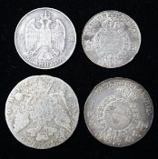 Sweden coins - 2/3 Riksdaler 1777, edge knocks otherwise VF, 1/3 Riksdaler 1784, as above, Russia