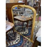 A Victorian style gilt framed overmantel mirror, width 140cm, height 145cm
