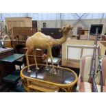 A large leather model of a camel, height 84cm