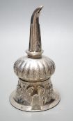 A George III silver wine funnel, with later? embossed and engraved decoration, John Watson & Son,